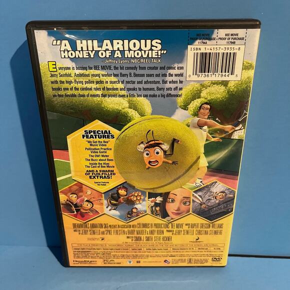 Bee Movie (DVD, 2007, Widescreen) DreamWorks Animation - Jerry Seinfeld - Picture 2 of 7